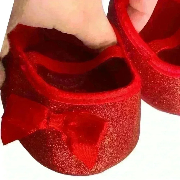 Build A Bear Workshop Glitter Ruby Slippers Red Mary Jane Shoes Accessories - Picture 2 of 6